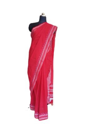 Designer kunbi red saree (Variant 2)
